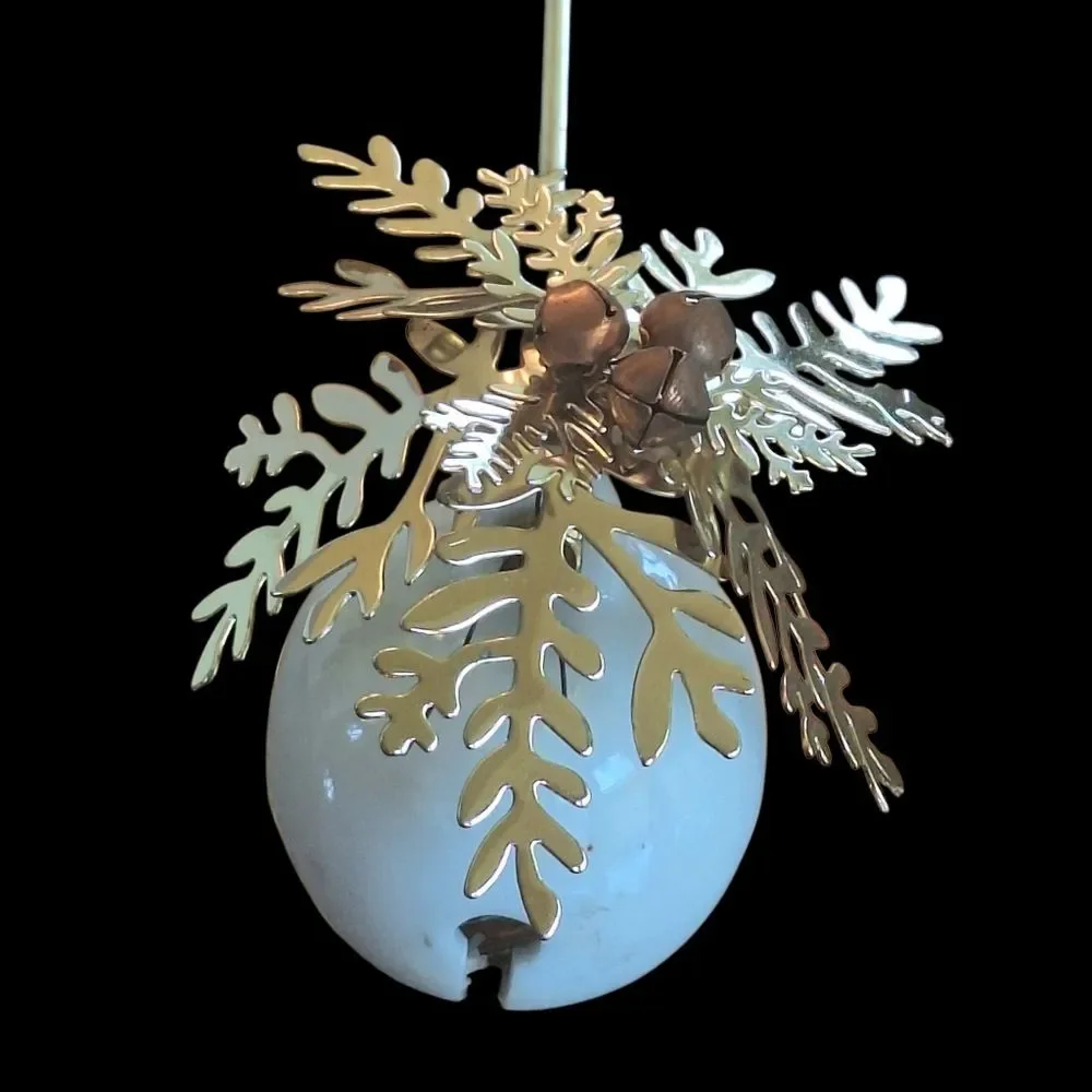 Dept 56 Vintage Porcelain Sleigh Bell Candle Snuffer 90s